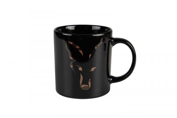 CCW024 FOX KUBEK BLACK &amp; CAMO HEAD CERAMIC MUG