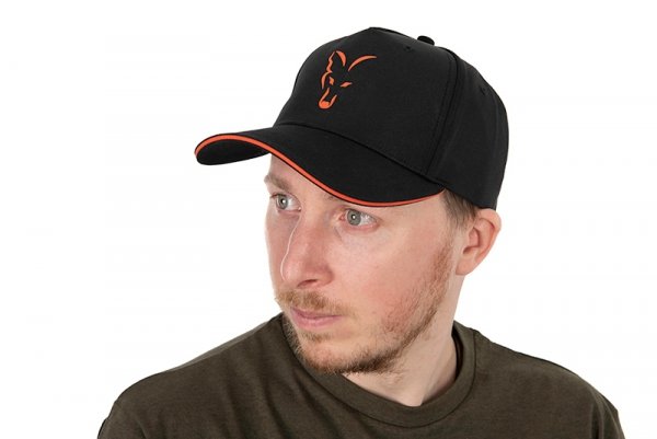 CHH015 FOX Czapka Collection Baseball Cap Black &amp; Orange