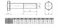 Śruby M20x100 kl.5,8 DIN 931 ocynk - 5 kg