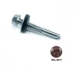 Wkręt samowiercący IMPAX 5,5X35 + EPDM - 250szt RAL 8017