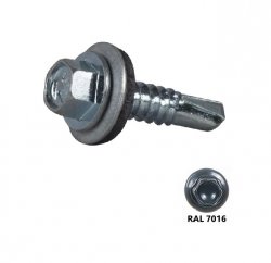 Wkręt samowiercący  IMPAX 4,8X19 + EPDM - 250szt RAL 7016