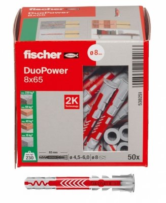 Kołek rozporowy FISCHER duopower 8x65 - 50 szt (538241)