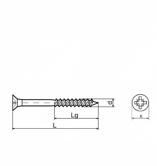 Wkręty hartowane do drewna 6x200 mm