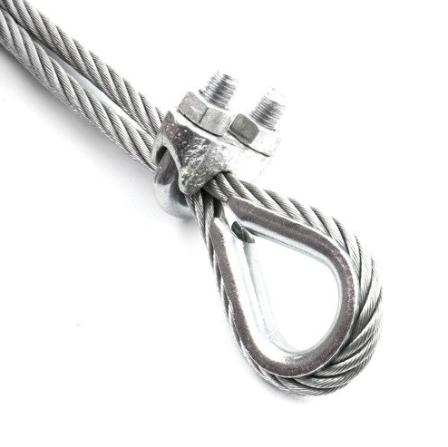 Zacisk 12/13mm  linowy kabłąkowy ocynkowany - 50 szt