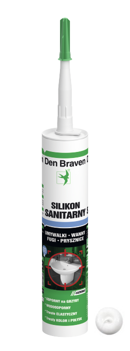 Silikon sanitarny 300 ml biały Den Braven