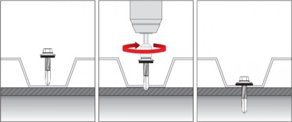 Wkręt samowiercący IMPAX 5,5X25 + EPDM - 250szt RAL 9010