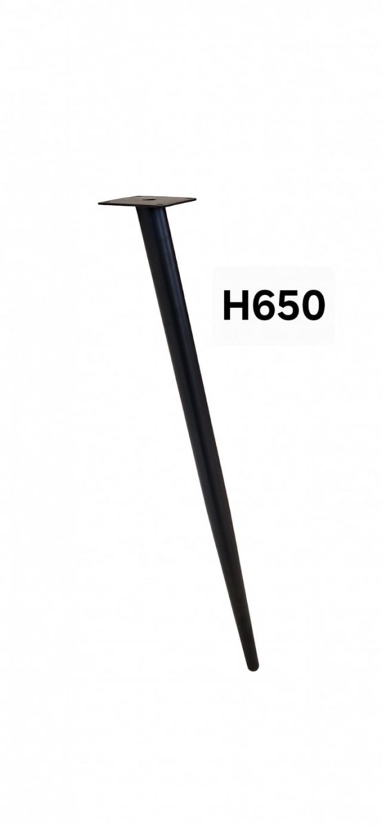 Noga meblowa metalowa h-650 czarna