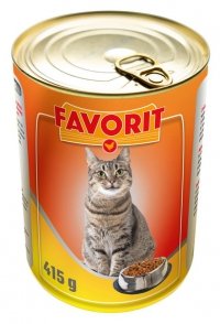 Puszka 415g Favorit Kot z drobiem 