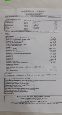 Koncentrat dla kur niosek 42% białka 25kg