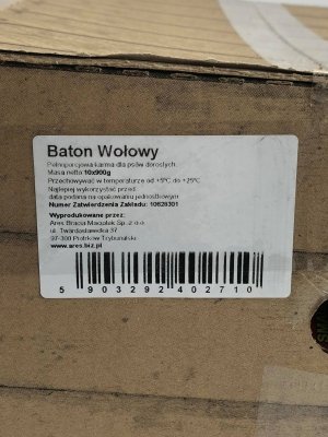 Baton wołowy 20 x 900g