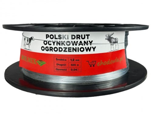 Drut Ocynkowany Ogrodzeniowy POLSKI 1,2 x 500m