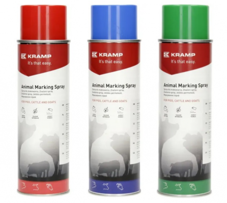Spray do znakowania zwierząt, KRAMP 500ml, zielony