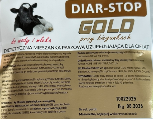 Diar-Stop Gold 1kg - preparat przeciwbiegunkowy dla cieląt