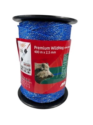 Linka ogrodzeniowa na dziki PREMIUM WILD HOG z poliestru 400 m niebieska AKO