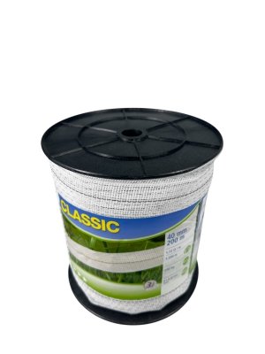 Taśma ogrodzeniowa CLASSIC 200m x 40mm biała