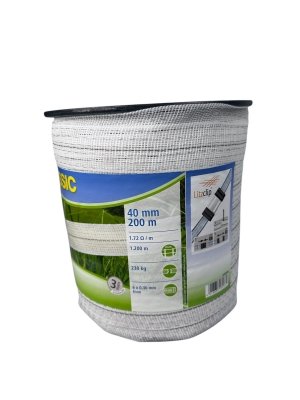 Taśma ogrodzeniowa CLASSIC 200m x 40mm biała