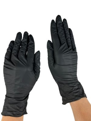 Rękawiczki nitrylowe czarne - XL