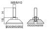 Stopka regulacyjno-obrotowa skręcana fi40 - M8x50 - 4 szt.