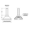 Stopki z metalową nakładką SR-12 fi30 M8x40 - 10 szt