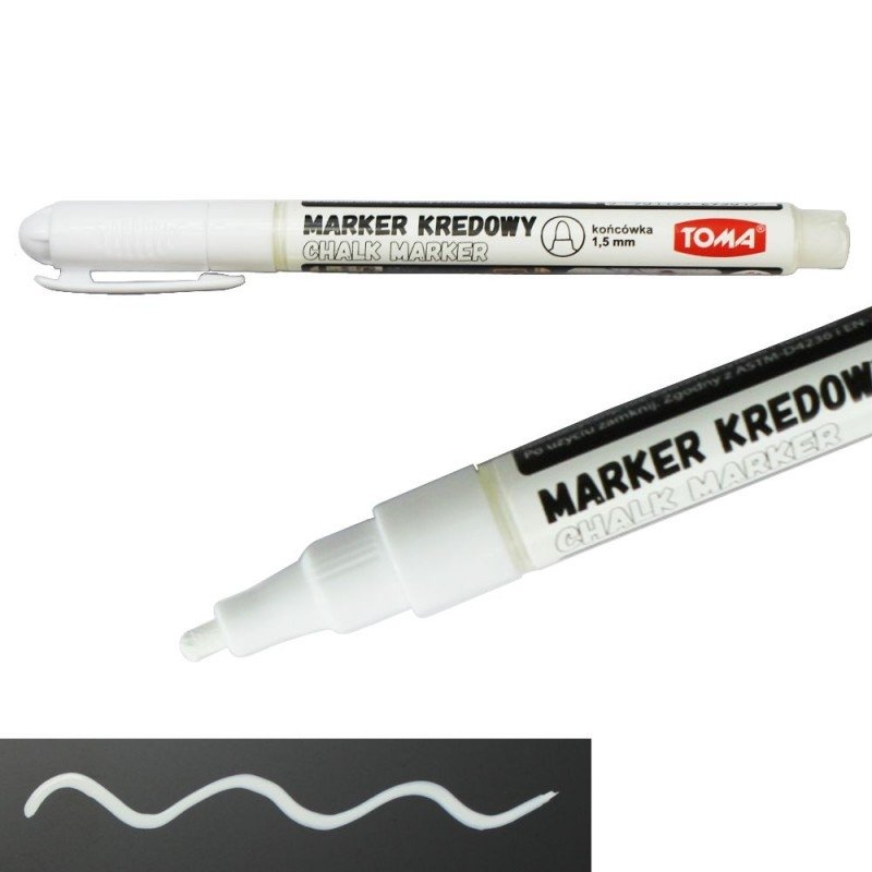 Marker / mazak kredowy 1,5mm TOMA Biały