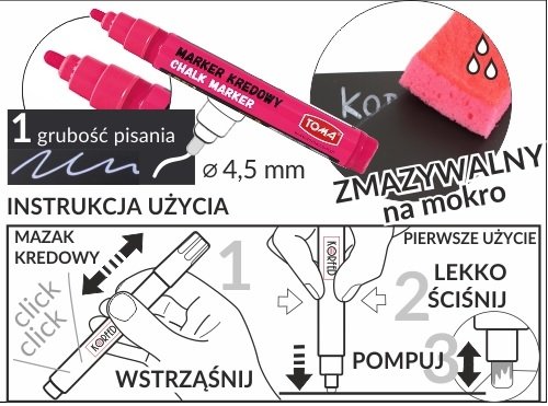 Marker / mazak kredowy 4,5mm TOMA Złoty