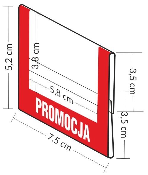 Nakładki na listwę cenową - PROMOCJA - 10szt