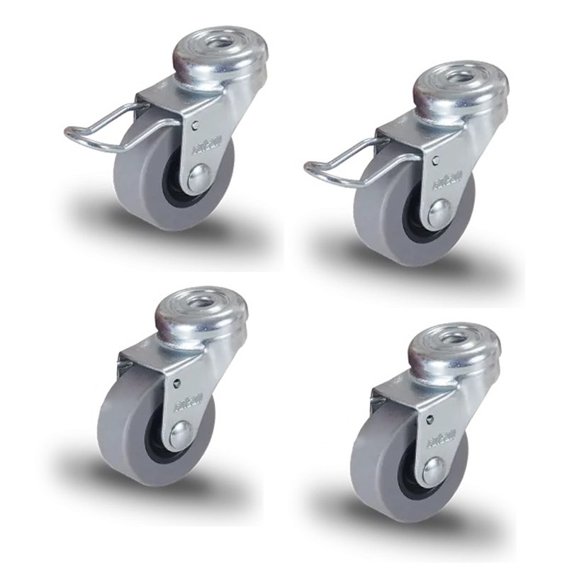 Zestaw kółek meblowych fi40 mocowane na otwór
