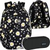 ZESTAW 2 el. Plecak CoolPack PICK  23 L stokrotki, DAISY BLACK (F099817SET2CZ)