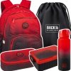 ZESTAW 5 el. Plecak CoolPack PICK  23 L czerwone ombre, GRADIENT CRANBERRY (F099756SET5CZ)