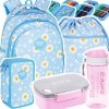 ZESTAW 5 el. Plecak wczesnoszkolny CoolPack JERRY 21 L stokrotki, DAISY SUN (F029834SET5CZ)
