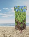 Ręcznik kąpielowy 70x140 GAME plażowy dla fana gry Minecraft (WZ.77)