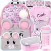 ZESTAW 5 el. Tornister Plecak wczesnoszkolny BAMBINO myszka, MOUSE B8 (63772SET5CZ)