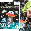 Świecąca w ciemności Wydrapywanka Zdrapywanka i kolorowanka 2w1 A5 KOSMOS 5 arkuszy KIDEA (SCWKKKA)