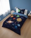 Pościel bawełniana KOSMOS PLANETY Układ 160 x 200 cm (5150A)