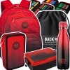 ZESTAW 5 el. Plecak CoolPack PICK  23 L czerwone ombre, GRADIENT CRANBERRY (F099756SET5CZ)
