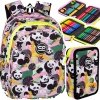 ZESTAW 2 el. Plecak wczesnoszkolny CoolPack JERRY 21 L pandy, PANDA GANG (F029829SET2CZ)