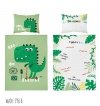 Pościel niemowlęca bambusowa DINOZAUR 100x135 zielona (3951B)
