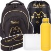 ZESTAW 5 el. Plecak szkolny młodzieżowy St.Right PUSHEEN GOLD Kot Kotek BP6 (63154SET5CZ)