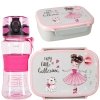 Zestaw bidon i śniadaniówka TRITANUM MINI fioletowy 390ml  BALERINA Starpak (95150+486125)