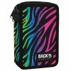 ZESTAW 5 el. Plecak szkolny młodzieżowy BackUP 26 L KOLOROWA ZEBRA (PLB6A35SET5CZ)