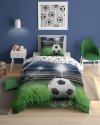 Pościel bawełniana FOOTBALL Piłka nożna 160 x 200 cm komplet pościeli (5155A)