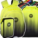 ZESTAW 3 el. Plecak wczesnoszkolny CoolPack JERRY 21 L żółte ombre, GRADIENT LEMON (E29510SET3CZ)