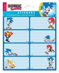 NALEPKI NAKLEJKI NA ZESZYTY SONIC 16 SZTUK (ELE0282)