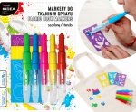 Markery do tkanin 5 kolorów w sprayu z szablonami ZWIERZAKI Kidea (MTSSZ5KA)