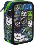 Piórnik CoolPack potrójny z wyposażeniem JUMPER 3 potworki, MONSTER TEAM (F067824)