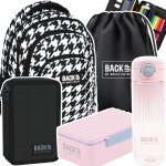 ZESTAW 5 el. Plecak szkolny młodzieżowy BackUP 26 L pepitka, CLASSY (PLB6A17SET5CZ)