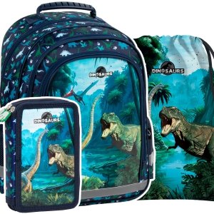 ZESTAW 3 el. Plecak szkolny DINOZAURY (PL15BDN19SET3CZ)