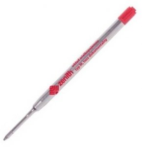 Wkład metalowy do długopisu, czerwony ZENITH (1104235)