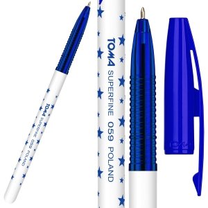 Długopis w gwiazdki 0,5 mm TOMA, niebieski (TO-059-55)