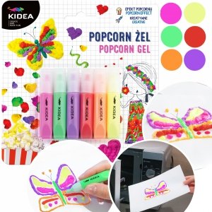 Popcorn żel 6 kolorów KIDEA (PCZ6KKA)